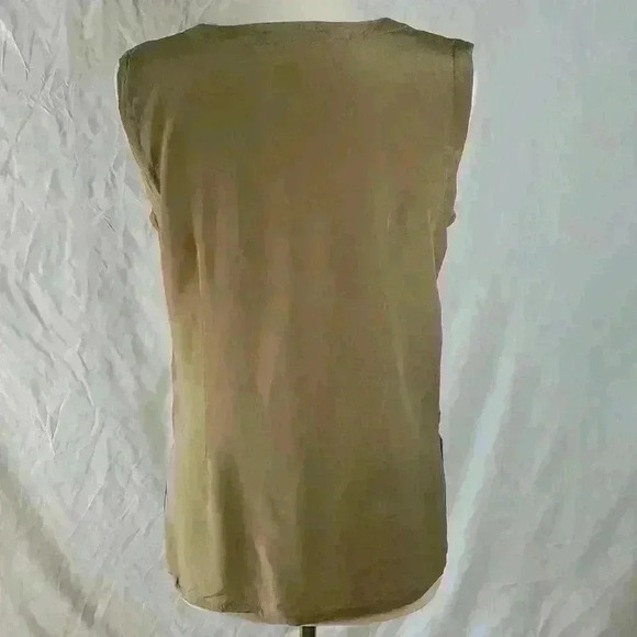 Vintage 90's Anne Larson 100% Silk Longline Sleeveless Vest Top sz M - Picture 4 of 6